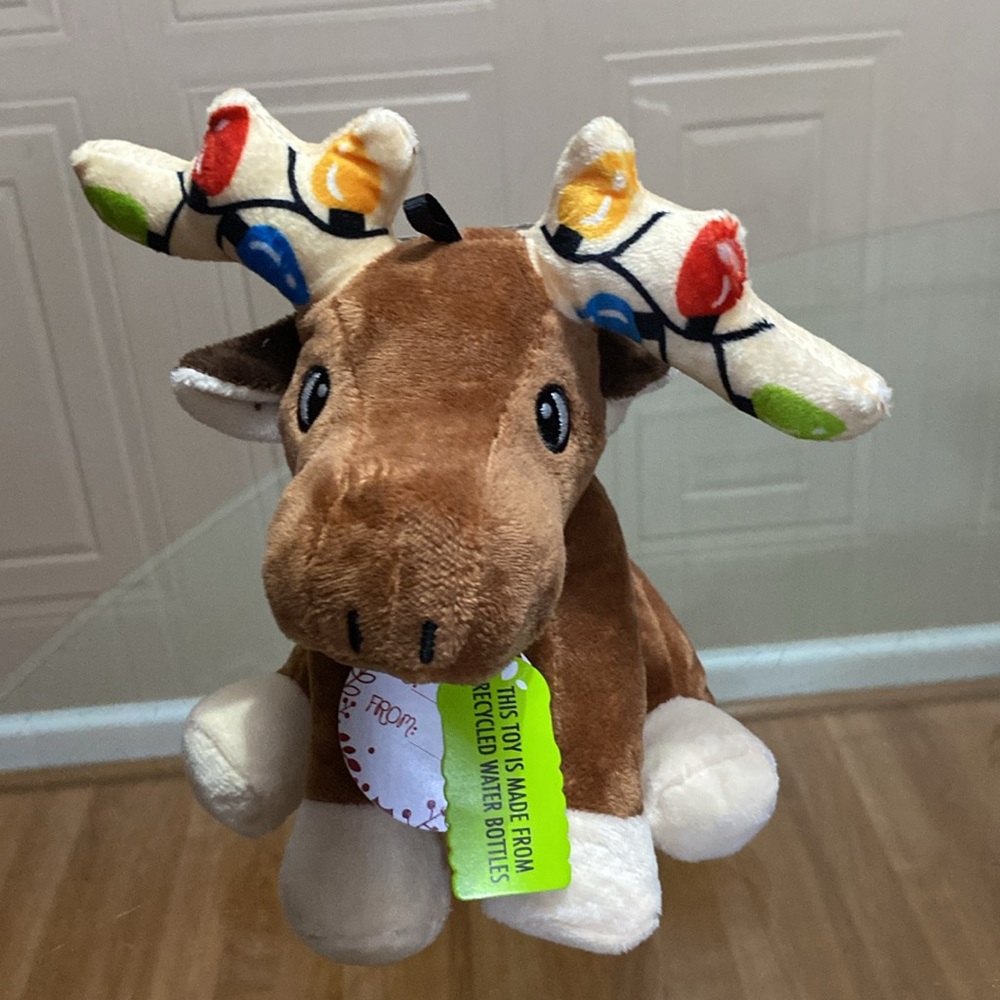 - Snug Arooz Dog  Moose crinkle And Squeaker Dog Toy 8”. - Picture 5 of 5